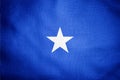 Closeup shot of the beautiful flag of Somalia