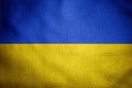 Closeup shot of the beautiful flag of the Ukraine