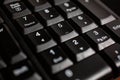 Closeup shot of black computer keyboard buttons Royalty Free Stock Photo