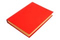 Closeup shot of book in red cover isolated on a white background Royalty Free Stock Photo