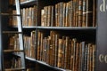 Closeup shot of the books in Book of Kells library in Dublin, Ireland Royalty Free Stock Photo