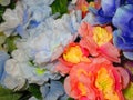 Closeup shot of a bouquet of artificial flowers Royalty Free Stock Photo