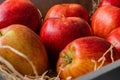 Closeup shot of a bunch of tasty looking red apples