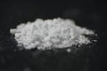 Closeup shot of calcium hydroxide as a powder Royalty Free Stock Photo