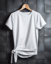 Effortless Style: A Closeup of a White Shirt Tied on a Hanger in Royalty Free Stock Photo