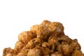 Closeup shot of caramel popcorn on white isolated background Royalty Free Stock Photo