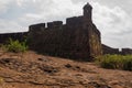 Closeup shot of Chapora fort in Goa