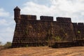 Closeup shot of Chapora fort in Goa