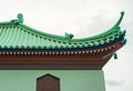 Closeup shot of Chinese roof architecture Royalty Free Stock Photo