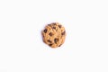 Closeup shot of a chocolate chip cookie isolated on a white background Royalty Free Stock Photo