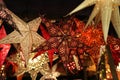 Closeup shot of Christmas star lantern decorations