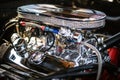 Closeup shot of a clean automotive engine - great for an article about modern powerful car engines Royalty Free Stock Photo