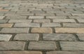 Closeup shot of a cobblestone road Royalty Free Stock Photo