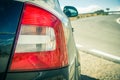 Closeup shot of a colorful car backlight Royalty Free Stock Photo