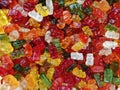 Closeup shot of colorful gummy bears in a pile Royalty Free Stock Photo