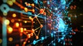 A closeup shot of a computer screen displaying complex graphs and data illustrating the computational power of graphene