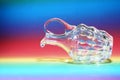 Closeup shot of a crystal glass decanter on a gradient background Royalty Free Stock Photo