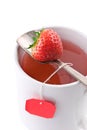 Closeup shot of cup of fruit tea Royalty Free Stock Photo