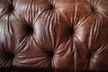 Closeup shot of the details of an old leather couch texture with worn spots, great for background Royalty Free Stock Photo