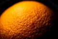 Closeup shot of details on a textured orange peel Royalty Free Stock Photo