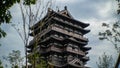 Closeup shot of the Dongpo Urban Wetland Park Main Building, Meishan city, China