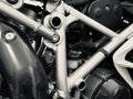 Closeup shot of a DUCATI 749 S superbike, detail view