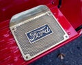 Closeup shot of a Ford sign on a classic vintage sign