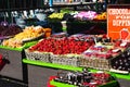 Closeup shot of fresh fruits being sold in a stand in San Francisco, USA