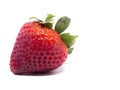 Closeup shot of fresh strawberries. Isolated on white background Royalty Free Stock Photo