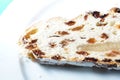 Closeup shot of the German Stollen pie