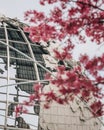 Closeup shot of the globe installation in the Flushing Meadows Corona Park in Queens, New York. Royalty Free Stock Photo