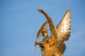 Closeup shot of the Golden Angel of Victoria Memorial