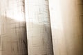 Closeup shot of gray linen curtains Royalty Free Stock Photo