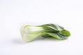 Closeup shot of green chongming vegetables isolated on white background Royalty Free Stock Photo