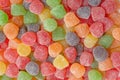 Closeup shot of a group of colorful gumdrop