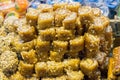 Closeup shot of a group of delicious tasty jaggery