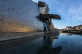 A closeup shot of Guggenheim Museum's creative facade design