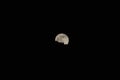 Closeup shot of a half-moon  against a black sky Royalty Free Stock Photo