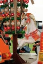 Closeup shot of a horse of a merry-go-round