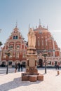 Closeup shot of the House of the Blackheads Riga Latvia Royalty Free Stock Photo