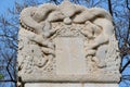 Closeup shot of the Imperial monument of Baoguo temple in Beijing, China