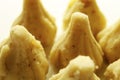 Closeup shot of an Indian sweet `Modak` offered to Lord Ganesha during the Hindu festival `Ganesh Chaturthi Royalty Free Stock Photo