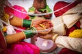 Closeup shot of a Indian wedding ritual Royalty Free Stock Photo