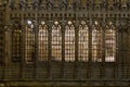 Closeup shot of interior windows in the Cathedral of Toledo in Spain