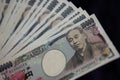 Closeup shot of a japanese yen (JPY) cash