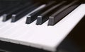 Closeup shot of the keys of a piano - inspiration concept Royalty Free Stock Photo