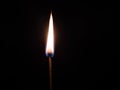 Closeup shot of a lit match stick with a black background Royalty Free Stock Photo