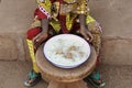 Closeup Shot of Little African Baby Eating Rice