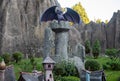 Closeup shot of little houses in Disneyland Storybook Land Canal