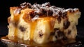 Luscious Slice Of Bread Pudding: Captivating Food Photography